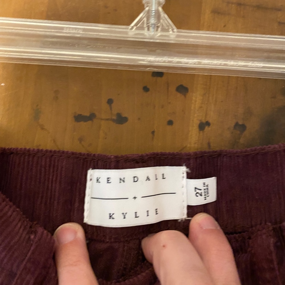 Kendall & Kylie Maroon Corduroy Shorts - Picture 6 of 7